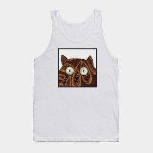 Excerpt from 3 Fat Cats #1-Brown Cat-Digitally Enhanced Tank Top